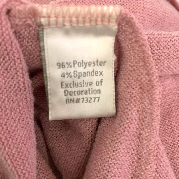 Lauren Conrad XS Pink Floral Embroidered Peplum 3/4 Sleeve Top With Back Tie Det - Picture 5 of 10